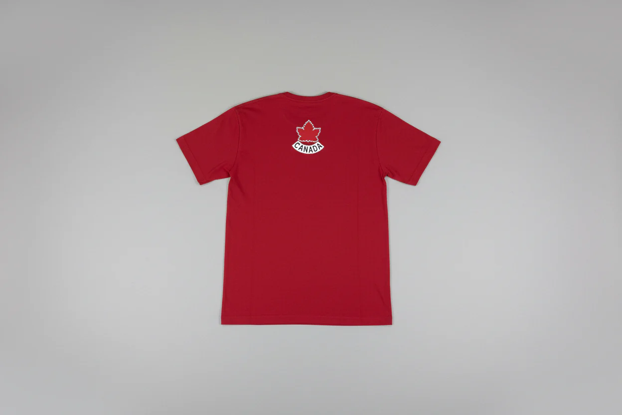 Team Canada Mitchell & Ness Half-Leaf Logo T-Shirt - Red - Image 2