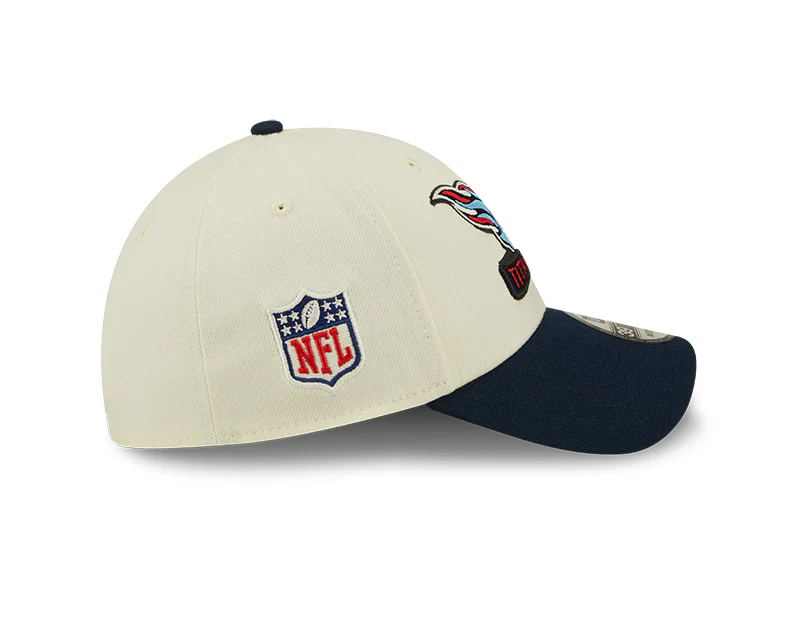 Tennessee Titans 2022 Sideline New Era Cream/Navy - 39THIRTY 2-Tone Flex Hat - Image 5