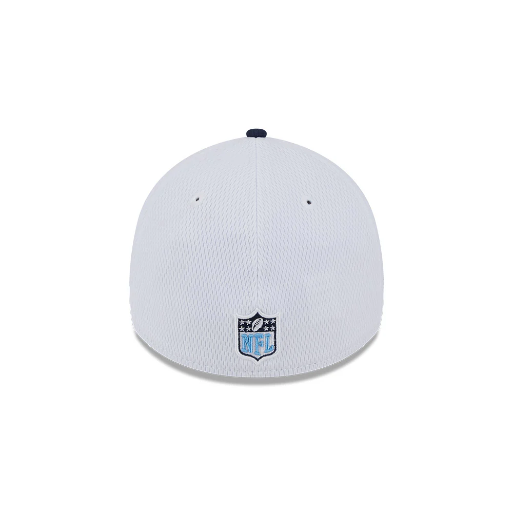 Tennessee Titans New Era 2023 Sideline 39THIRTY Flex Hat - White/Navy - Image 6