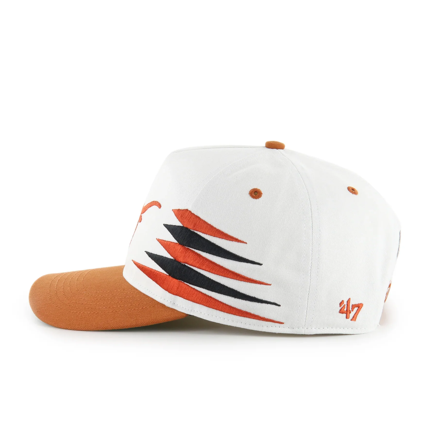 Texas Long Horns 47' Brand Diamond Cut Hitch Snapback Hat - White - Image 3