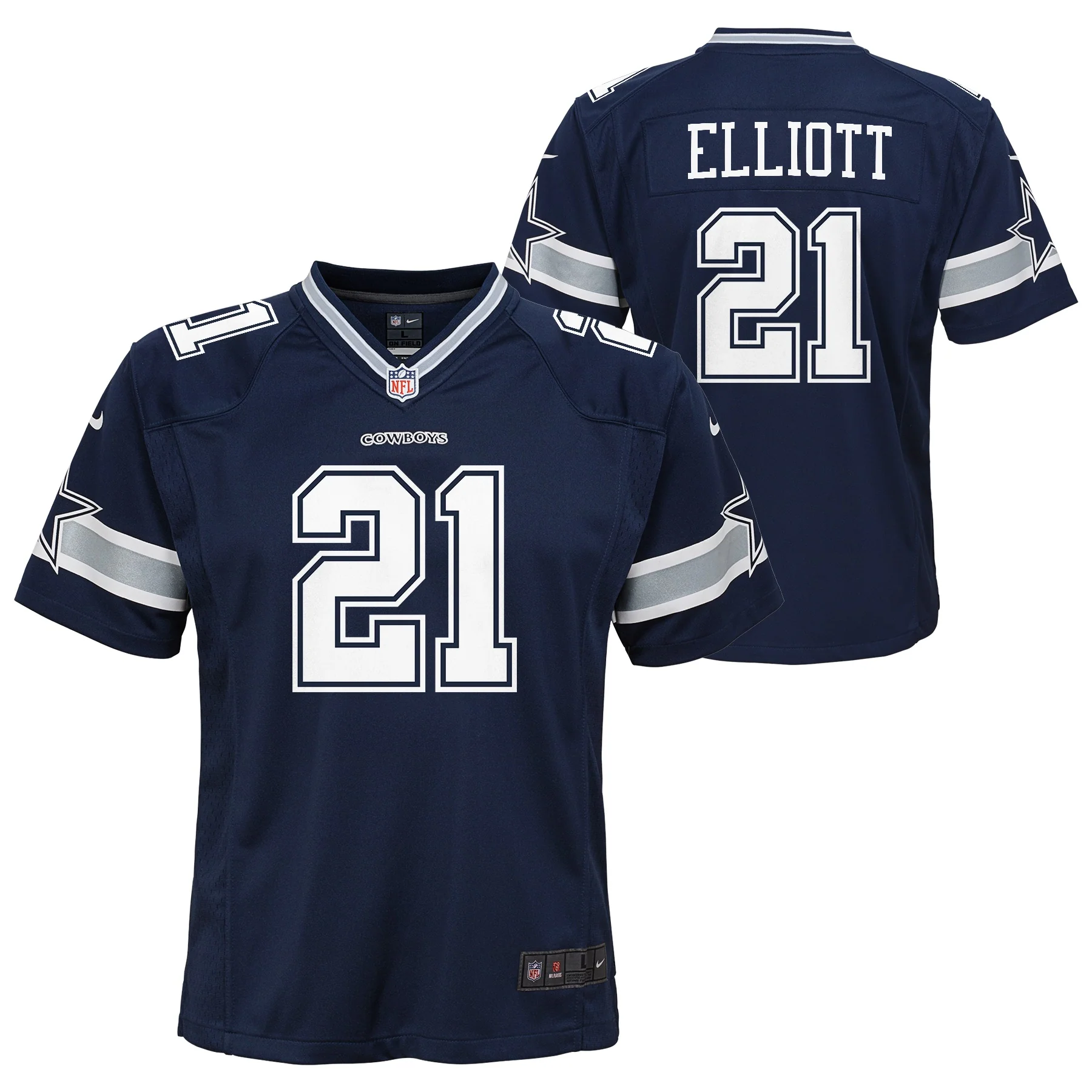 Toddler Ezekiel Elliott Navy Dallas Cowboys Nike - Game Jersey - Image 3