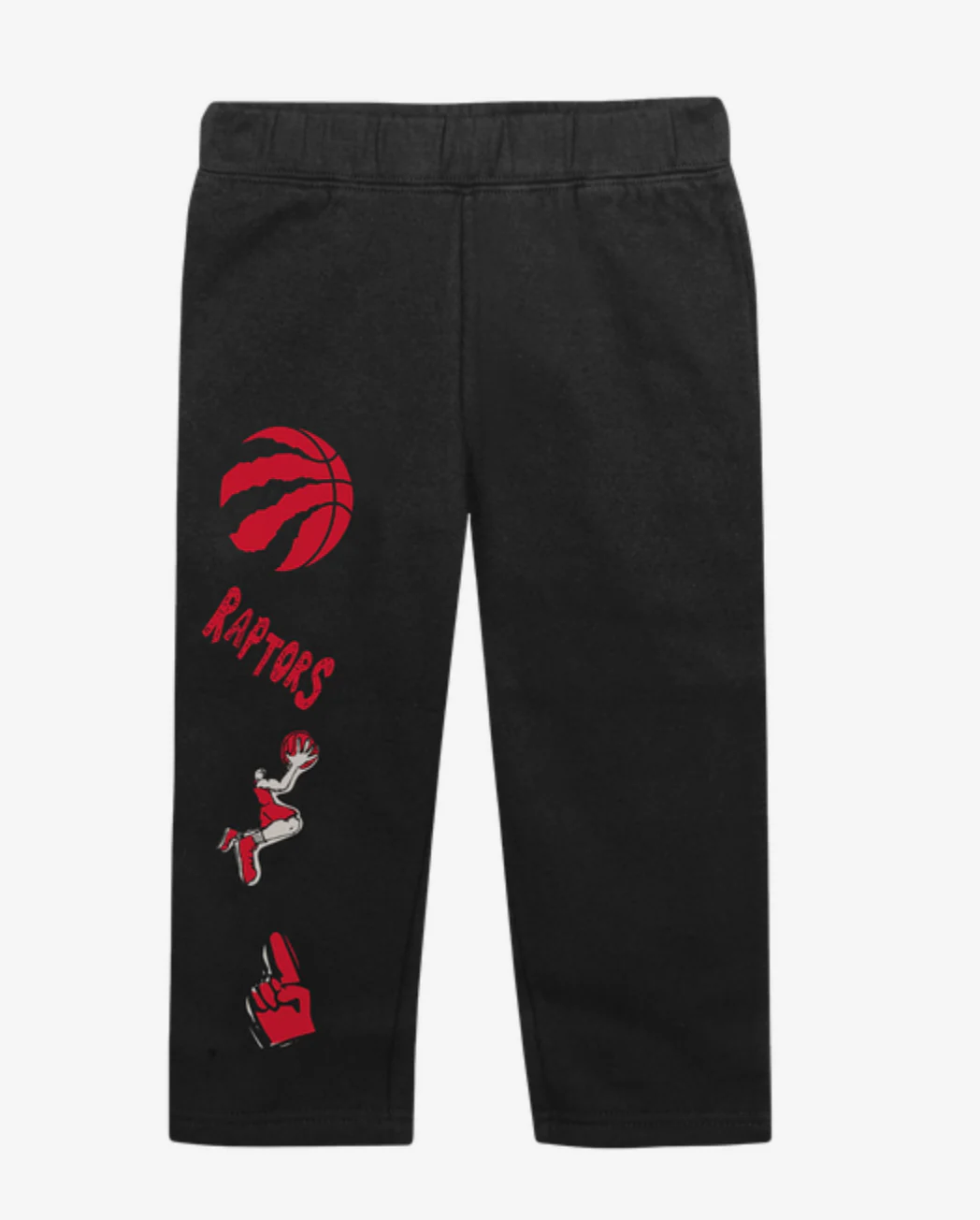Toddler Toronto Raptors Printed Red Black Fleece Hoodie Set - Image 4