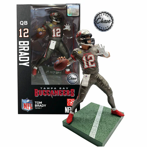 Tom Brady #12 Tampa Bay Buccaneers NFL Series 1 CHASE Import Dragon 6" Figure - Image 2