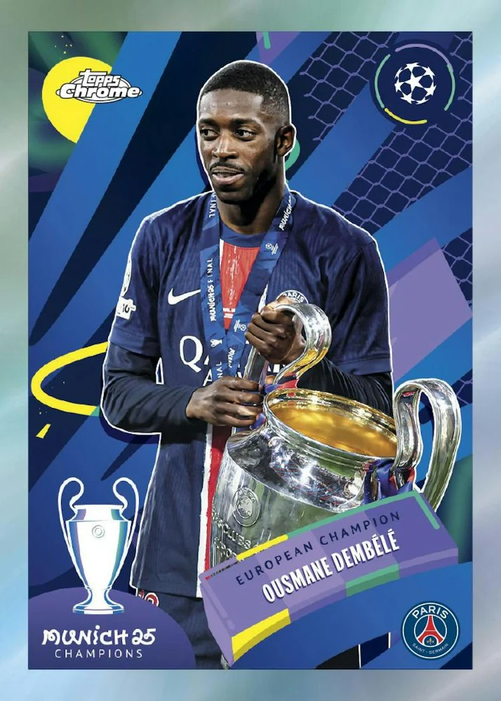 Topps Chrome 2025/26 UEFA Club Competitions Official Trading Cards - 4 Card per pack - Image 3