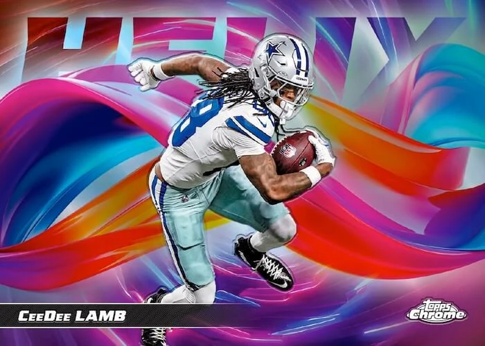 Topps Chrome 2025 NFL Football Trading Cards Pack (4 Cards) - Image 3