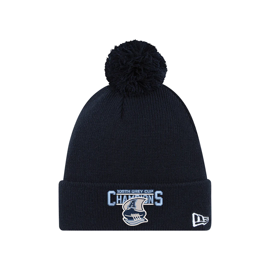 TORONTO ARGONAUTS 2022 GREY CUP CHAMPIONSHIP New Era Knit Pom Toque
