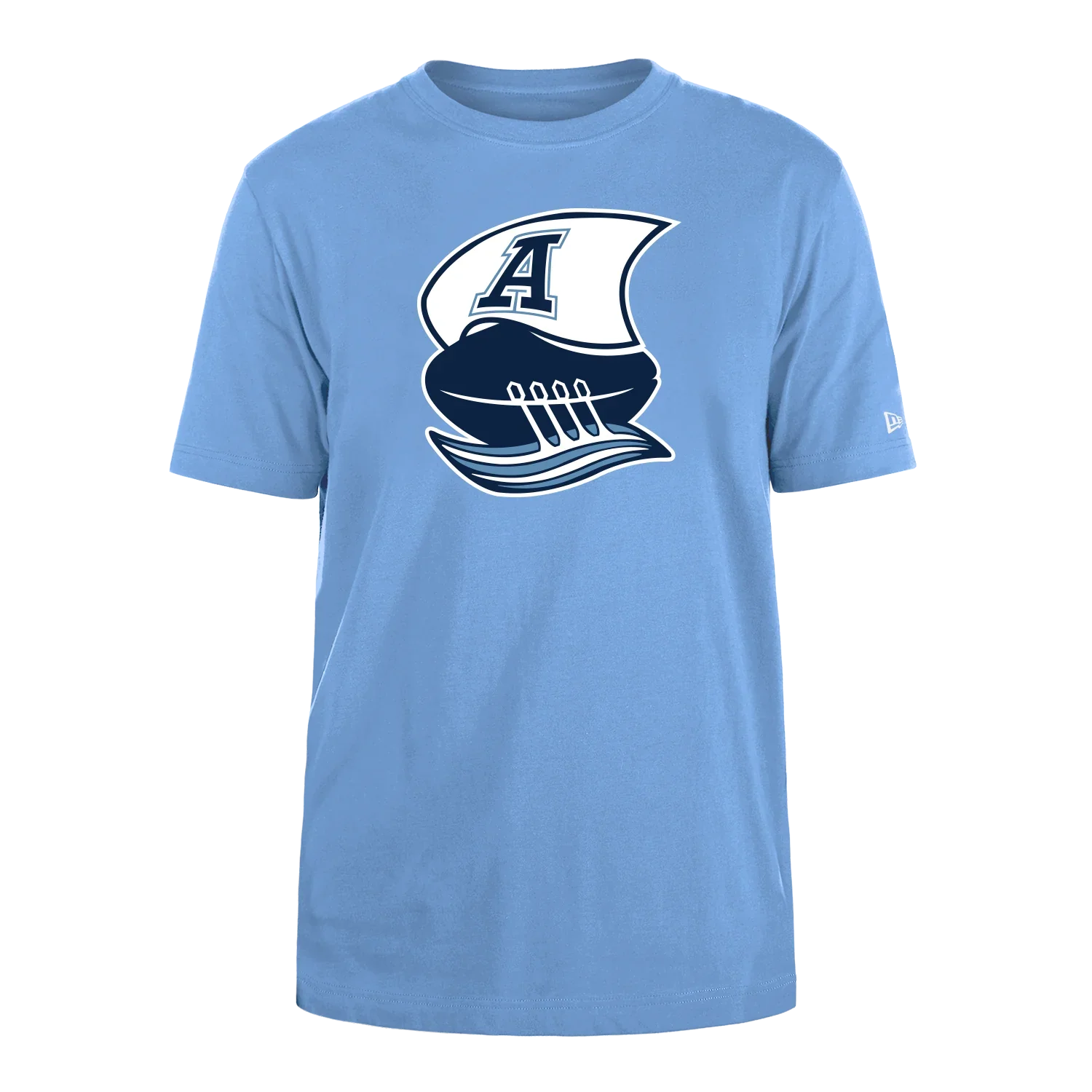 Toronto Argonauts Primary Logo New Era Cotton T-Shirt - Light Blue