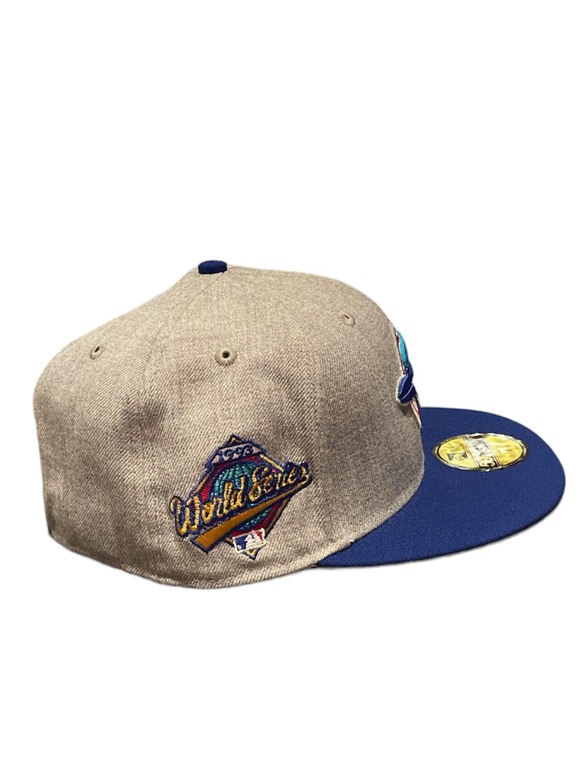 Toronto Blue Jays 1993 World Series Authentic Cooperstown Collection 59FIFTY Fitted Hat - Gray/Royal - Image 2