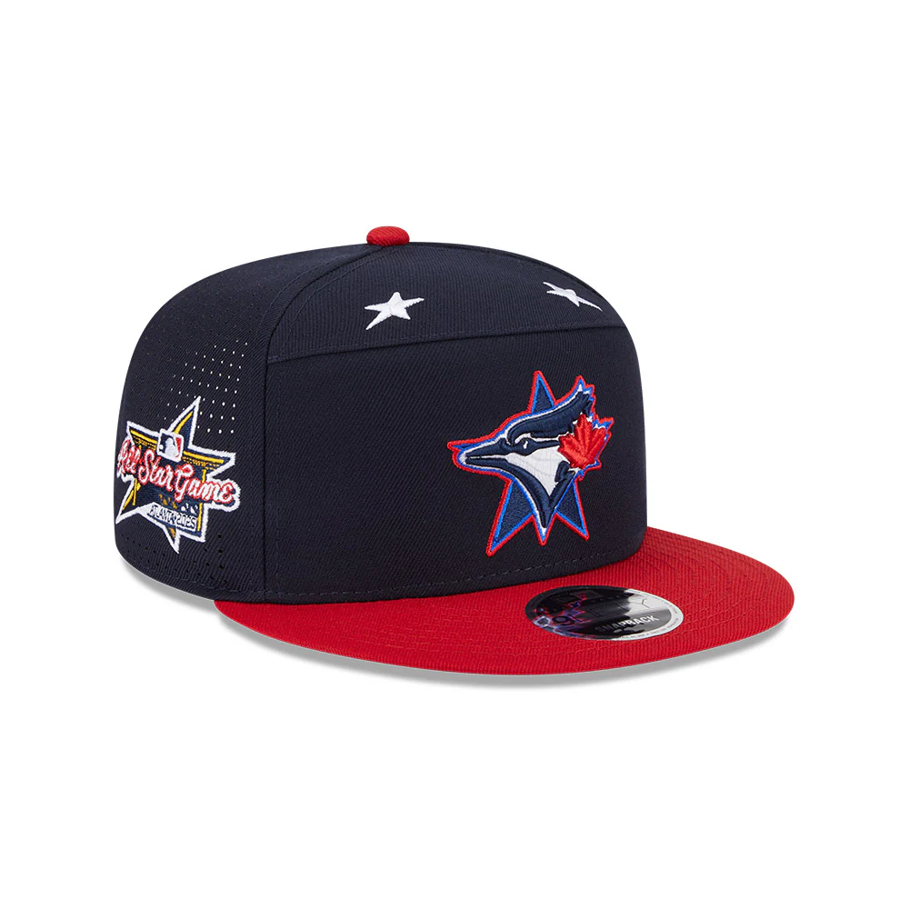 Toronto Blue Jays 2025 All-Star Games 9FIFTY 2-Tone Split Panel New Era Snapback Hat - Black/Red - Image 3