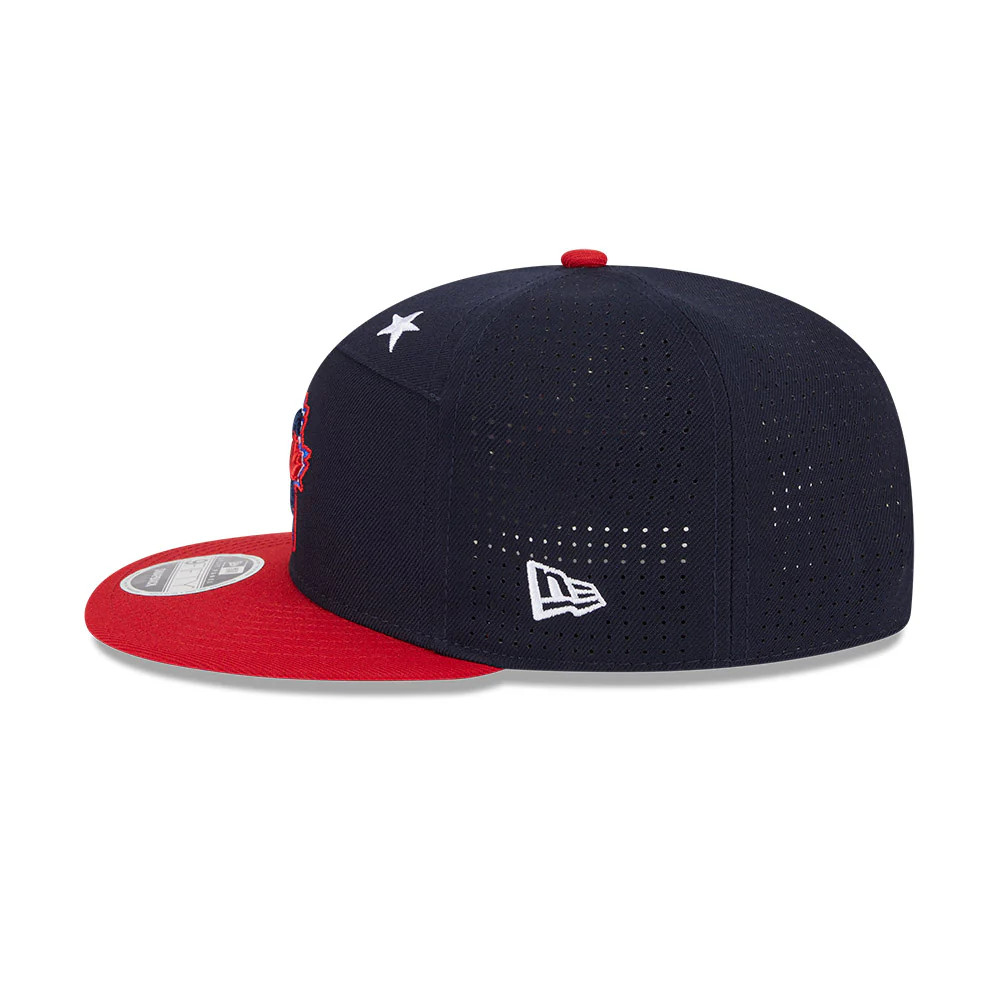 Toronto Blue Jays 2025 All-Star Games 9FIFTY 2-Tone Split Panel New Era Snapback Hat - Black/Red - Image 4