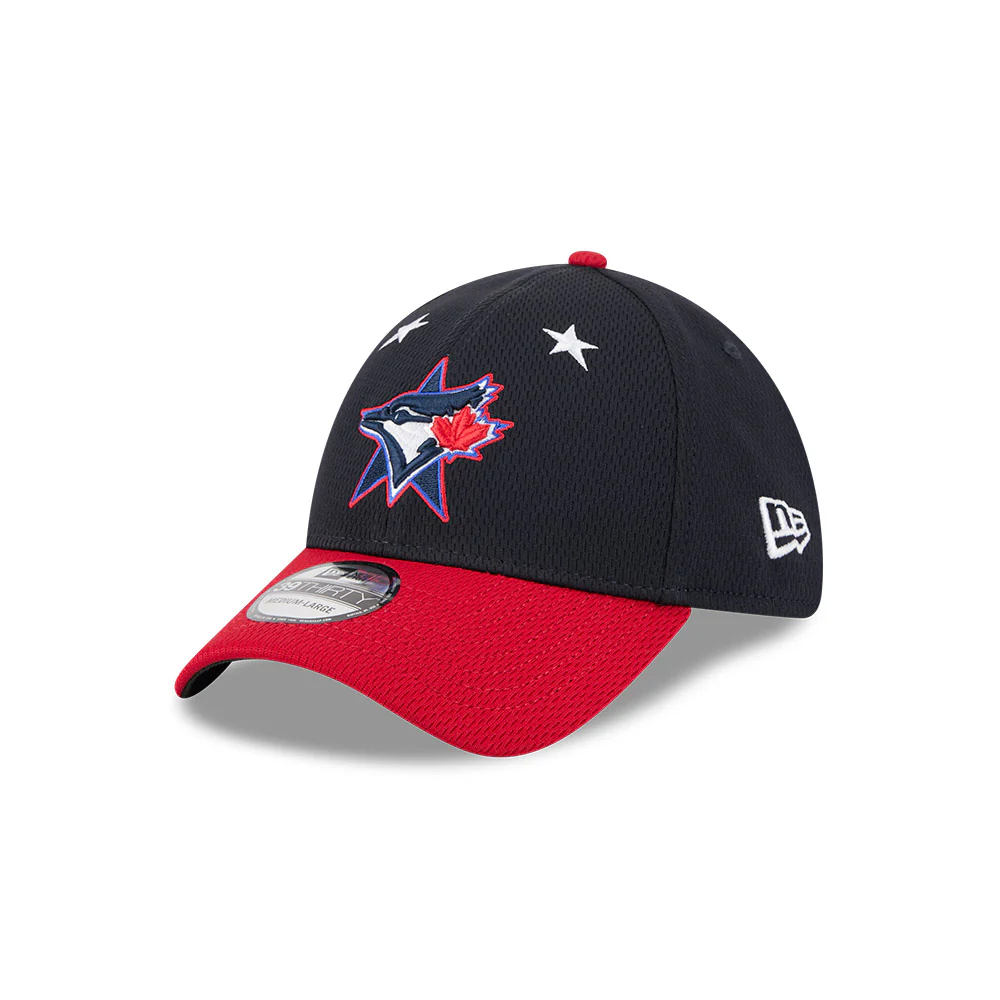 Toronto Blue Jays 2025 All Stars Game New Era 2-Tone - 39THIRTY Flex Hat - Black/Red - Image 2