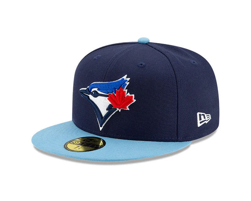 Toronto Blue Jays Alt 4 Official On-Field Postseason 2023 Playoffs New Era 59FIFTY Fitted Hat- Navy/Light Blue or - Image 2