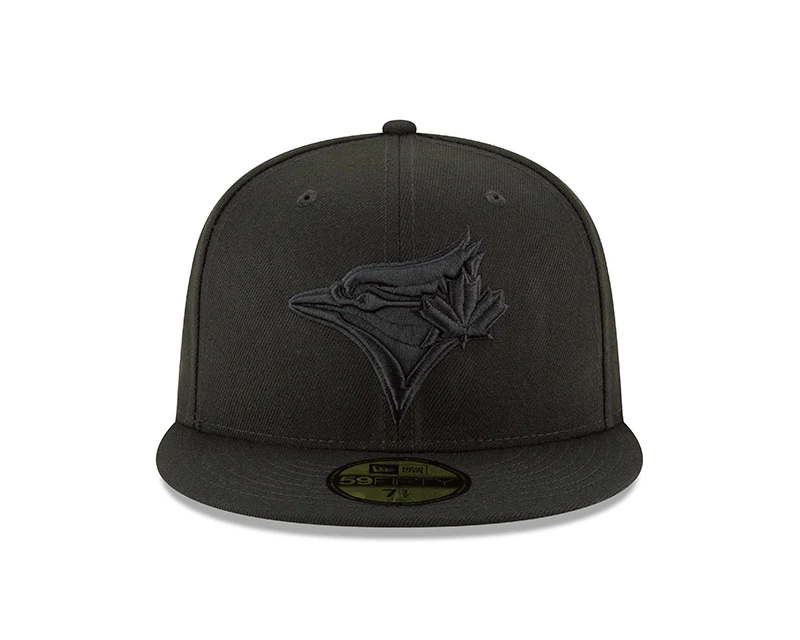 Toronto Blue Jays Black on Black 59fifty Fitted Hat - Image 3