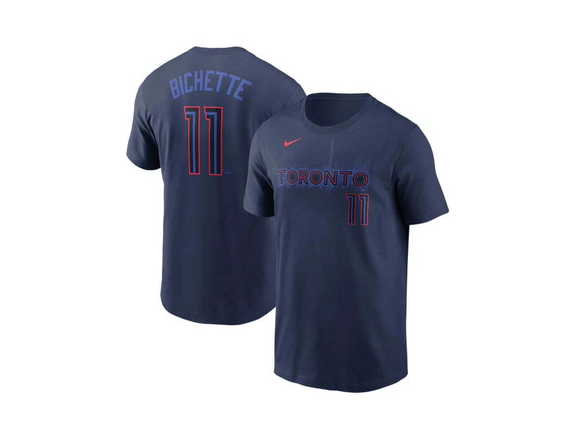 Toronto Blue Jays City Connect Bo Bichette #11 Nike Midnight Blue Name and Number T-Shirt