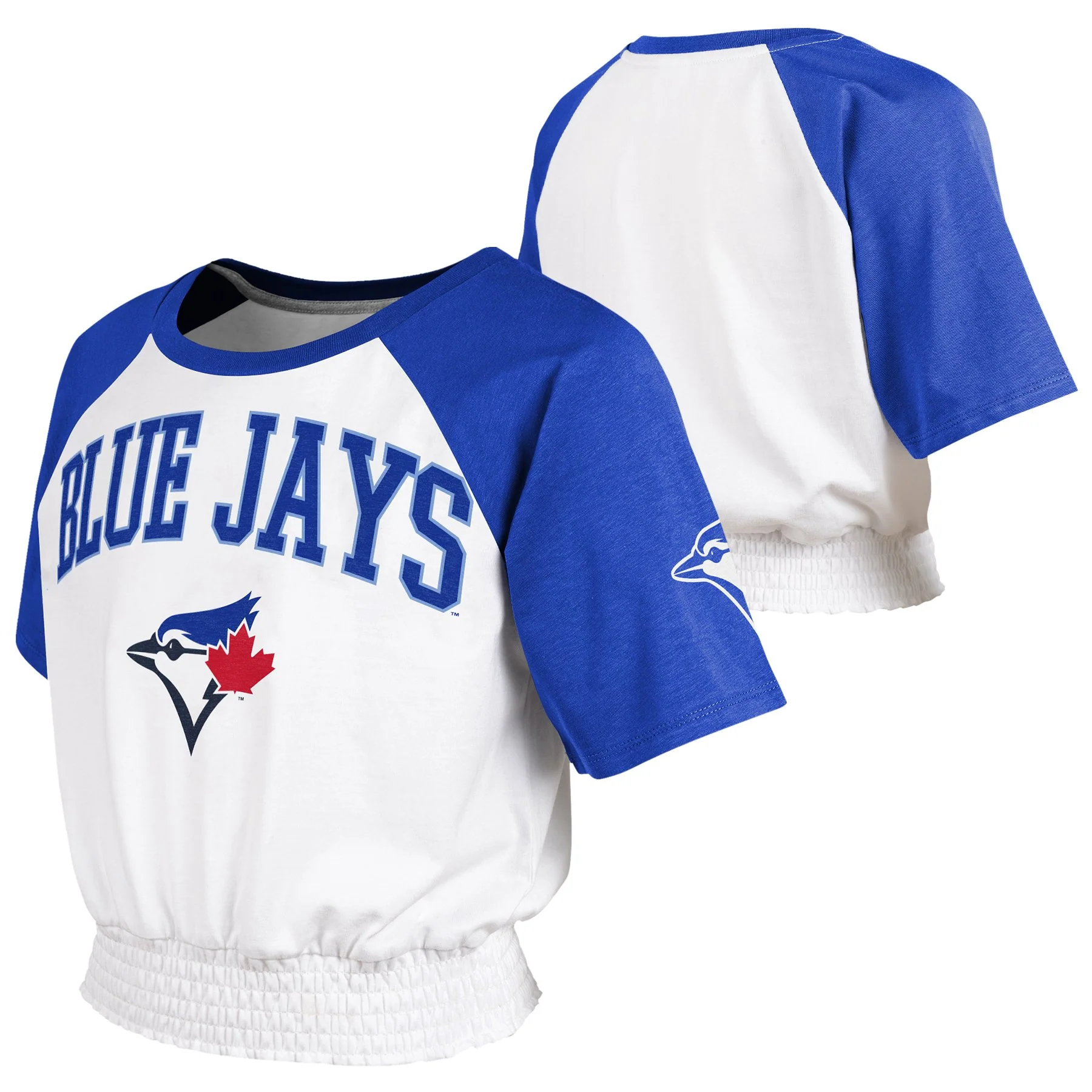 Youth Toronto Blue Jays Girls On Base Fashion Raglan T-Shirt - White