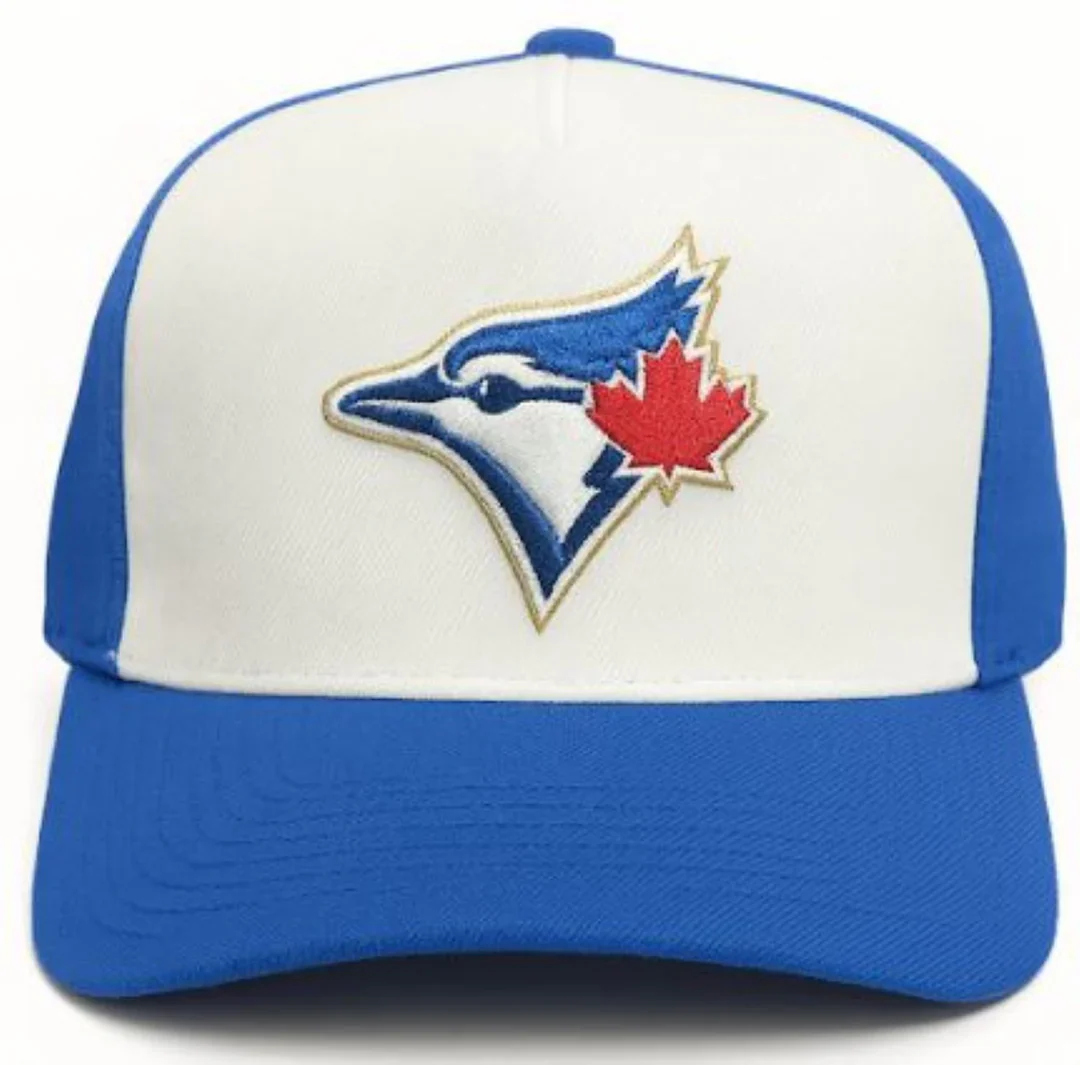 Toronto Blue Jays Mitchell & Ness MLB 2025 World Series Adjustable A-Frame Hat - TwoTone Blue/Cream - Image 2