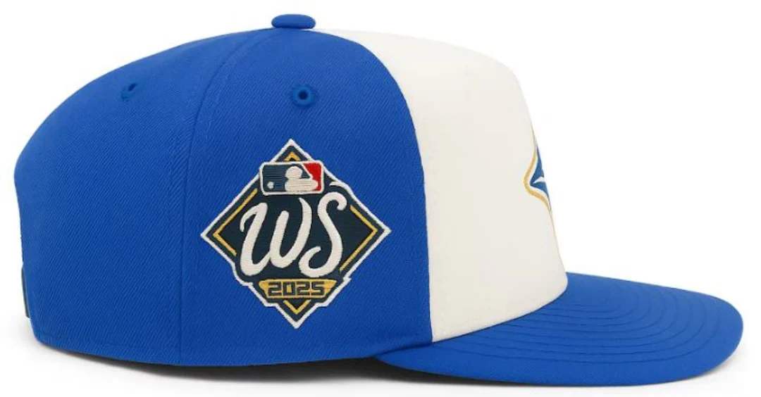 Toronto Blue Jays Mitchell & Ness MLB 2025 World Series Adjustable A-Frame Hat - TwoTone Blue/Cream - Image 3