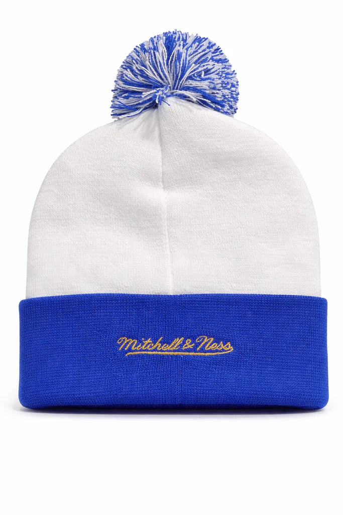 Toronto Blue Jays Mitchell & Ness MLB 2025 World Series Knit Pom Toque - White - Image 2
