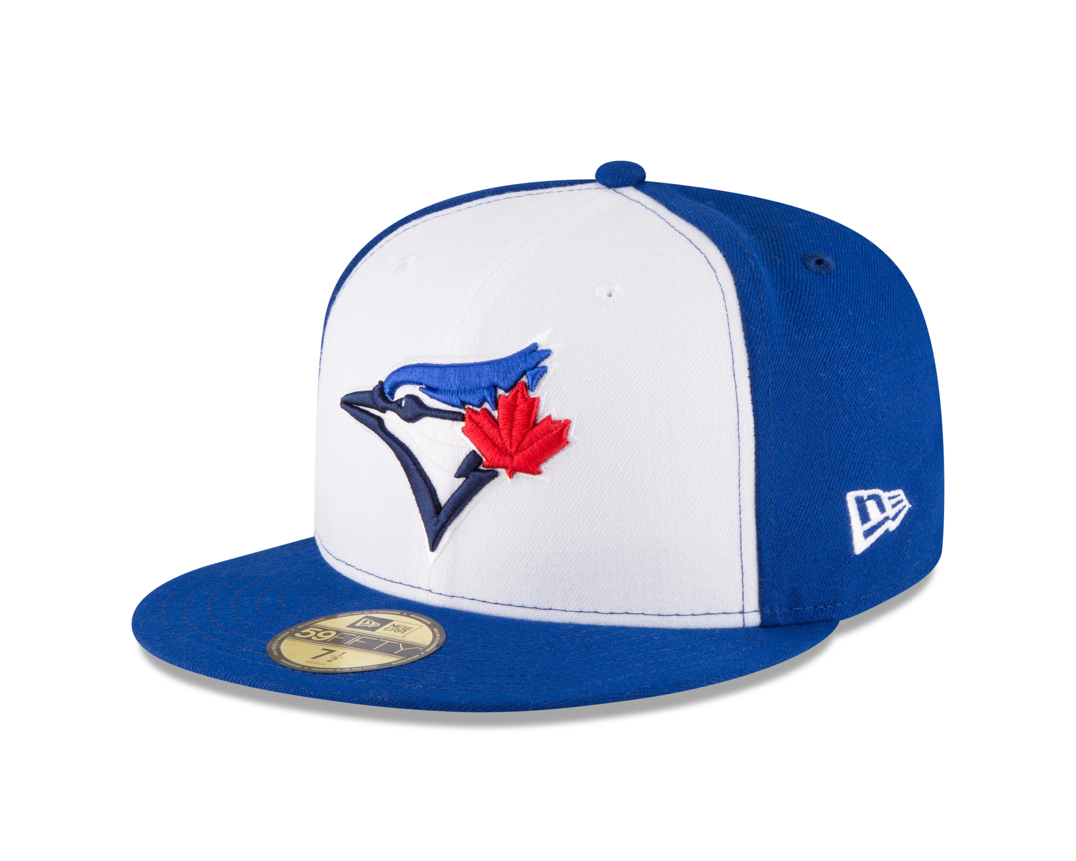 Toronto Blue Jays New Era White Front Alternate 3 - 50th Season Anniversary 59FIFTY Fitted Hat with Embroidered Patch - Image 2