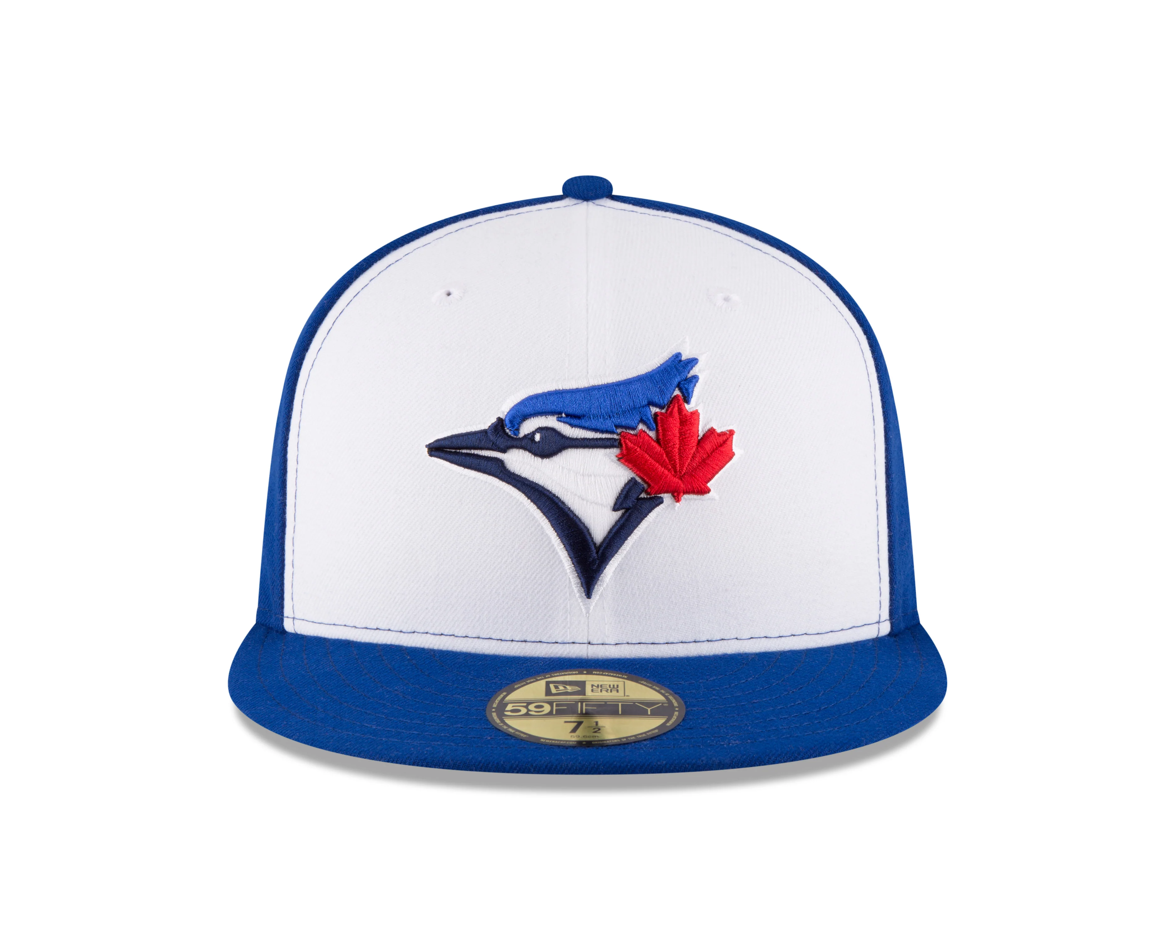 Toronto Blue Jays New Era White Front Alternate 3 - 50th Season Anniversary 59FIFTY Fitted Hat with Embroidered Patch - Image 3