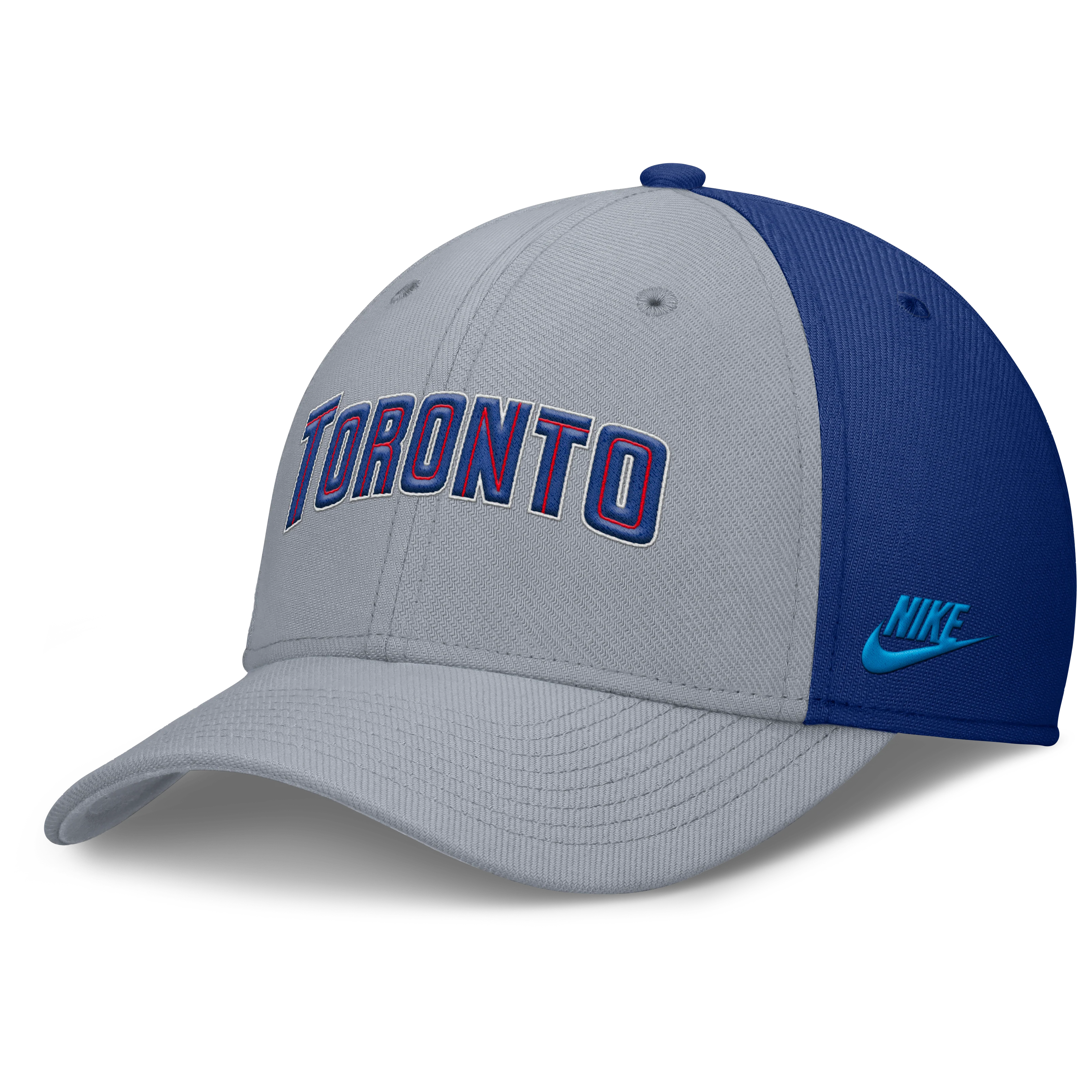 Toronto Blue Jays Nike Gray/Royal Rise Swoosh Performance Flex Hat