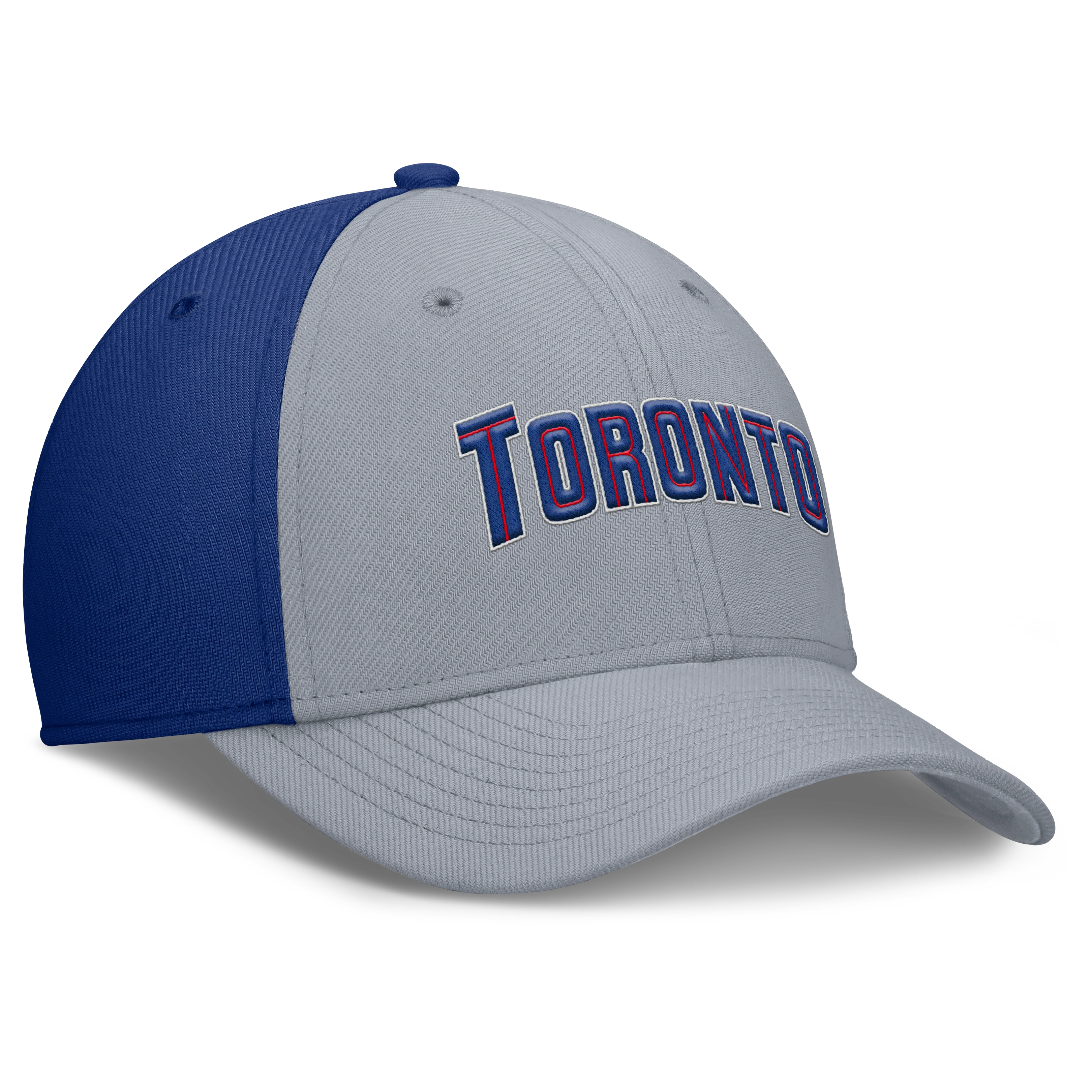 Toronto Blue Jays Nike Gray/Royal Rise Swoosh Performance Flex Hat - Image 3