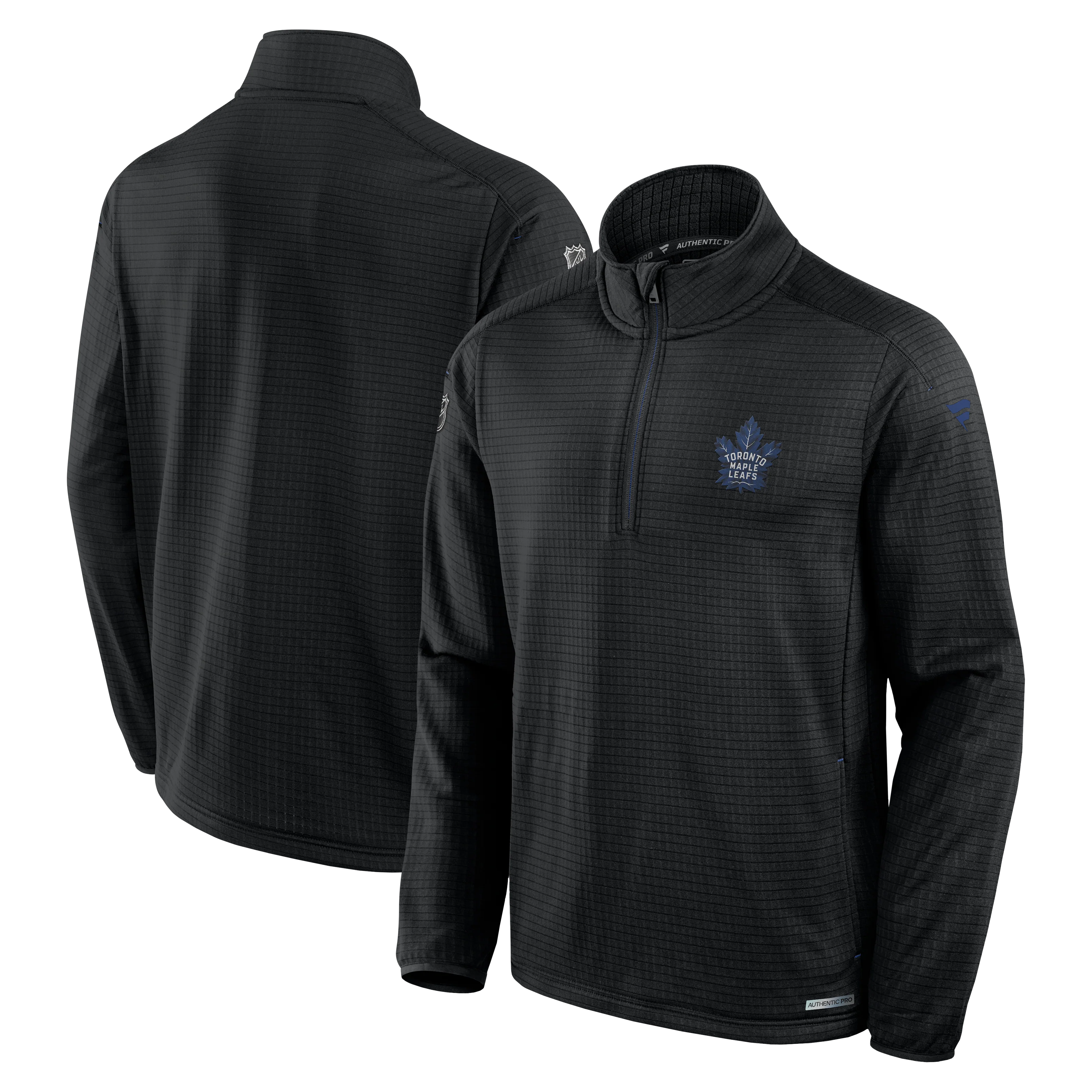 Toronto Maple Leafs Fanatics Branded Authentic Pro Black - 1/4 Zip - Image 3