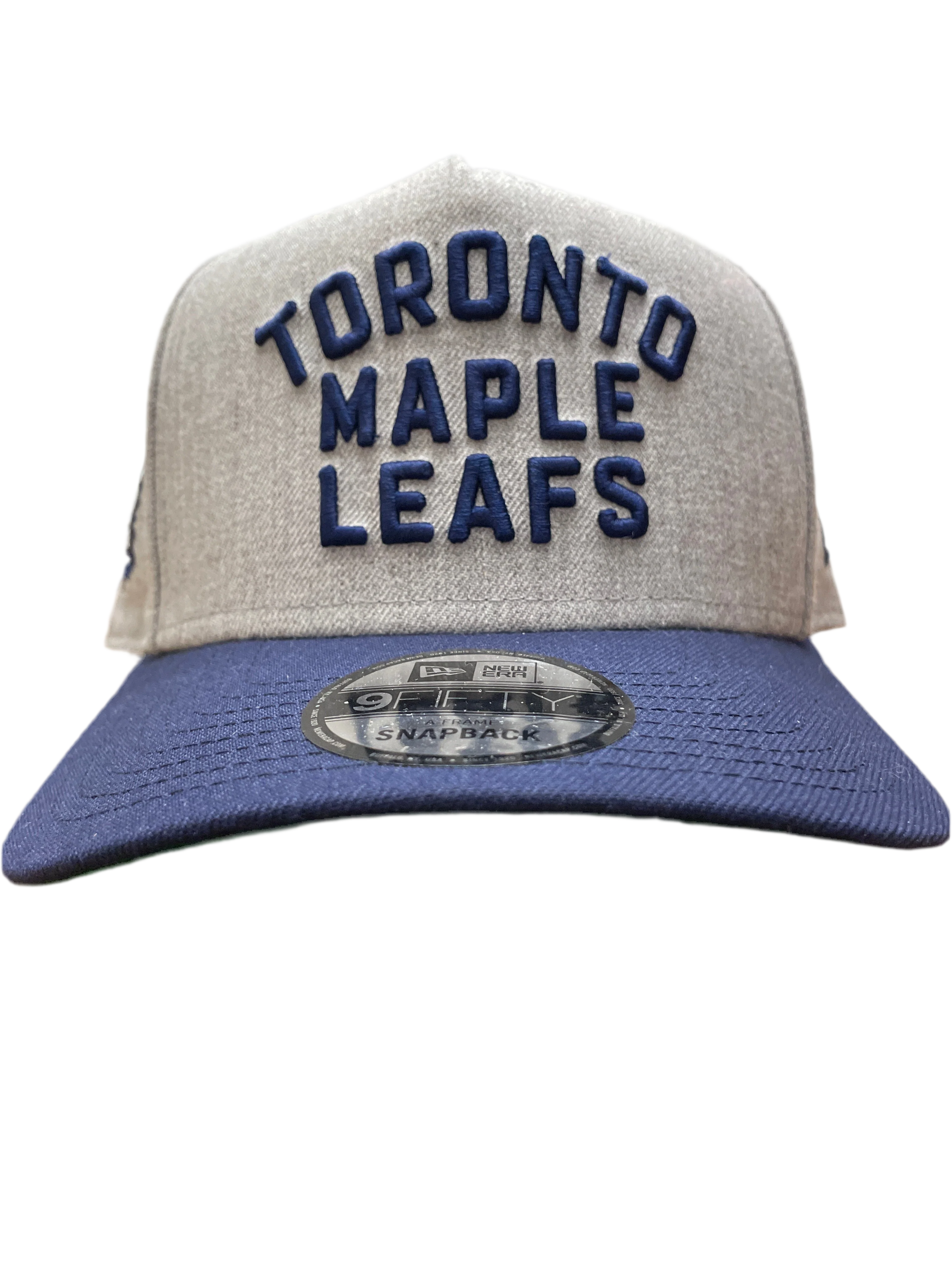 Toronto Maple Leafs New Era 9Fifty A-Frame Grey 2-Tone WordMark Snapback Hat
