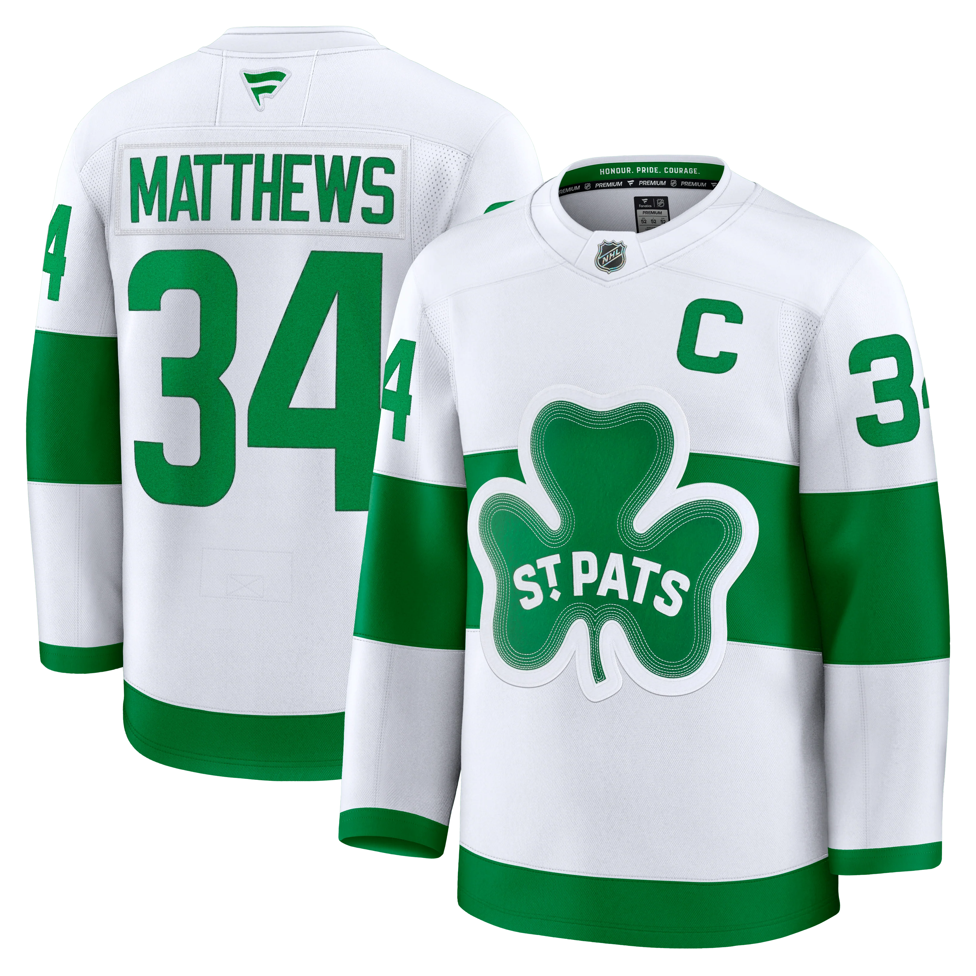 Toronto Maples Leafs St. Pats Auston Matthews #34 "C" Fanatics Premium Jersey