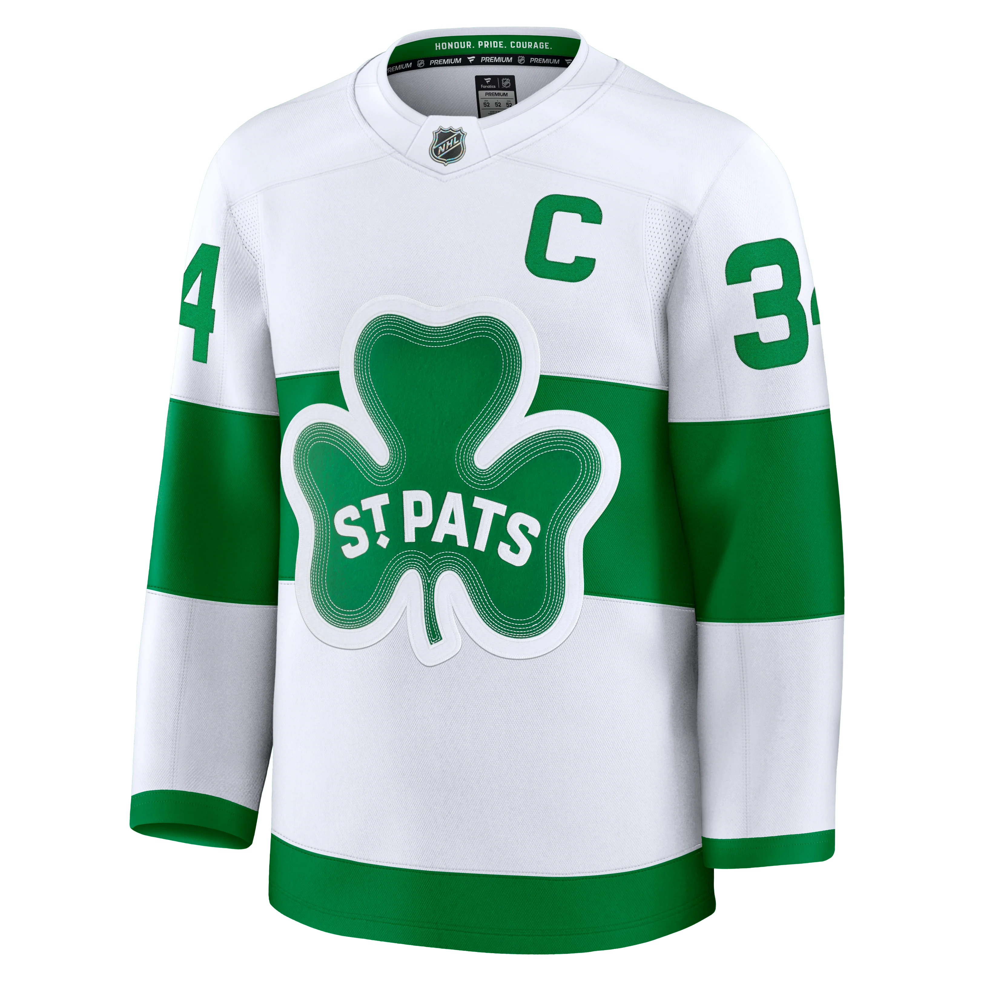 Toronto Maples Leafs St. Pats Auston Matthews #34 "C" Fanatics Premium Jersey - Image 2