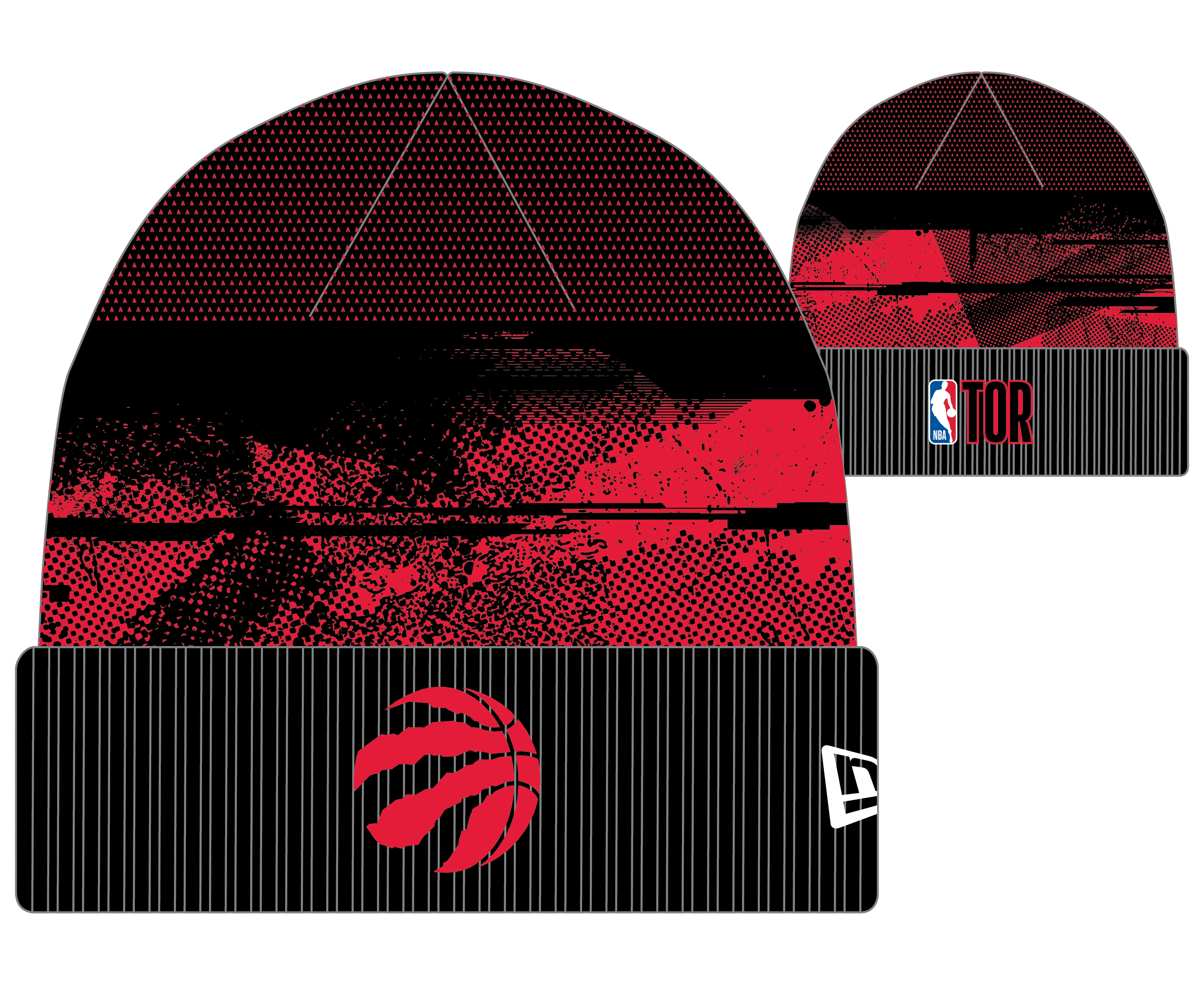 Toronto Raptors 2024 Tip-Off Official New Era Knit Toque Hat - Black - Image 3