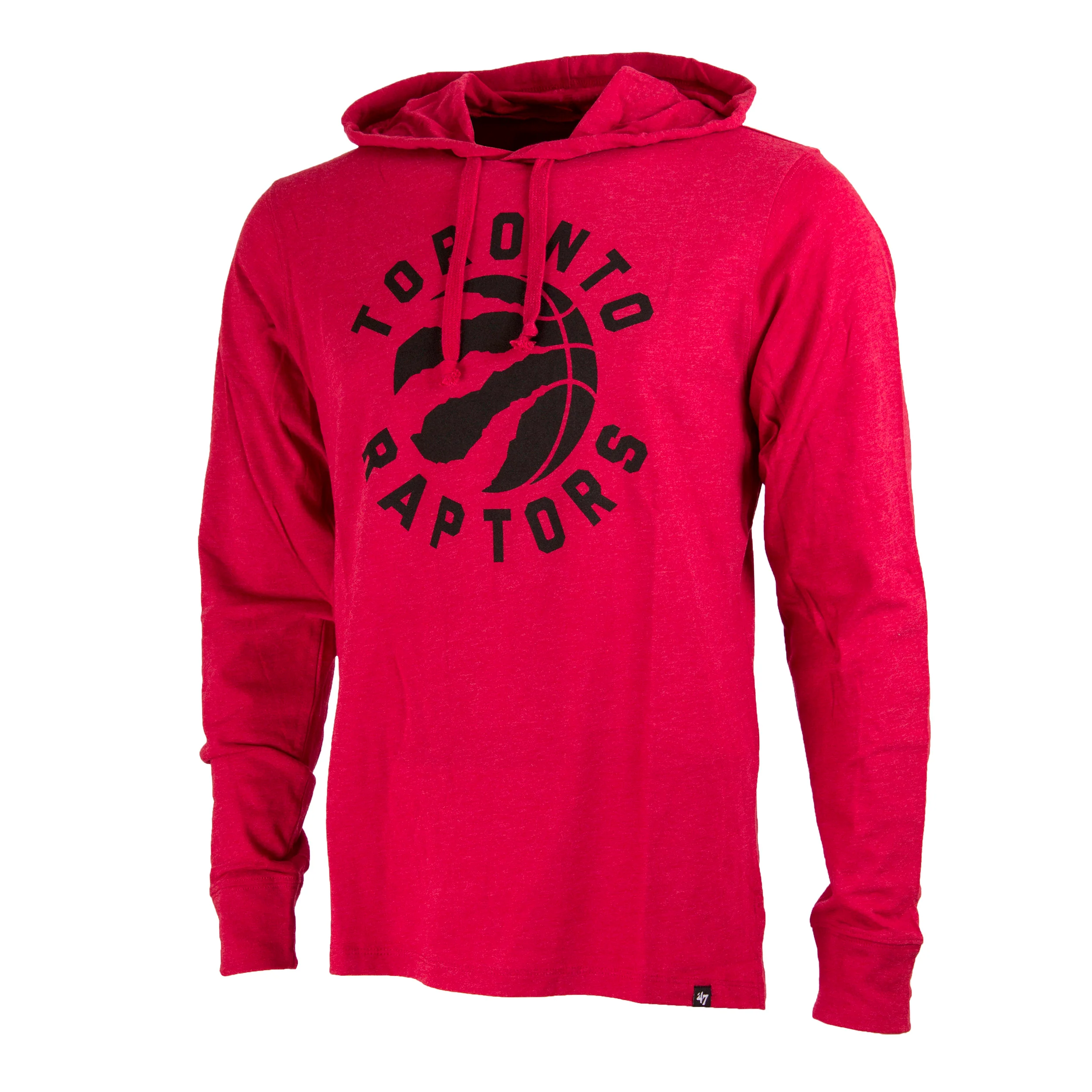 Toronto Raptors 47 Brand Red Club Hooded Long Sleeve Shirt