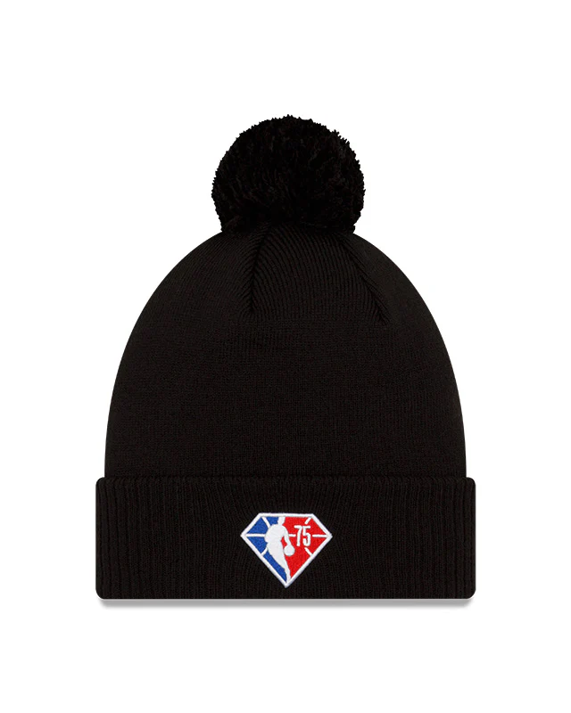 Toronto Raptors Alternate New Era Black and Gold City Series 21 Pom Knit Toque - Image 2