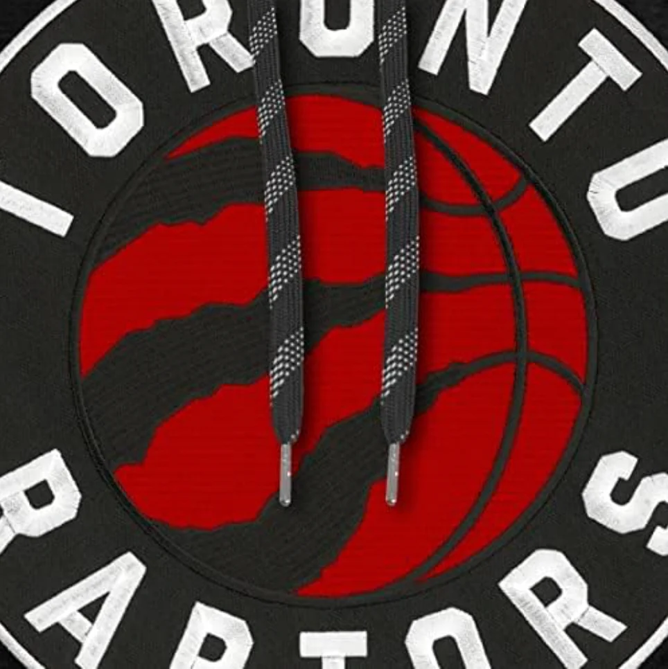 Toronto Raptors NBA Express Twill Logo Hoodie - Black - Image 3