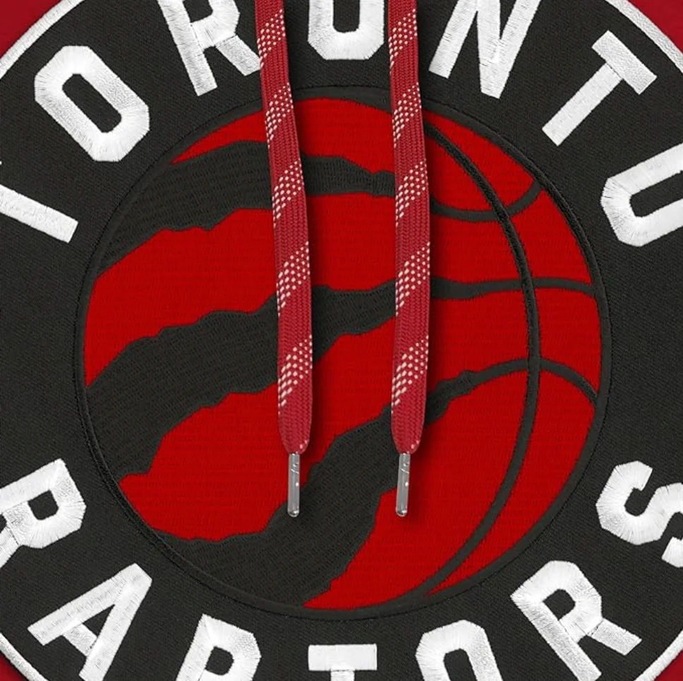 Toronto Raptors NBA Express Twill Logo Hoodie - Red - Image 3