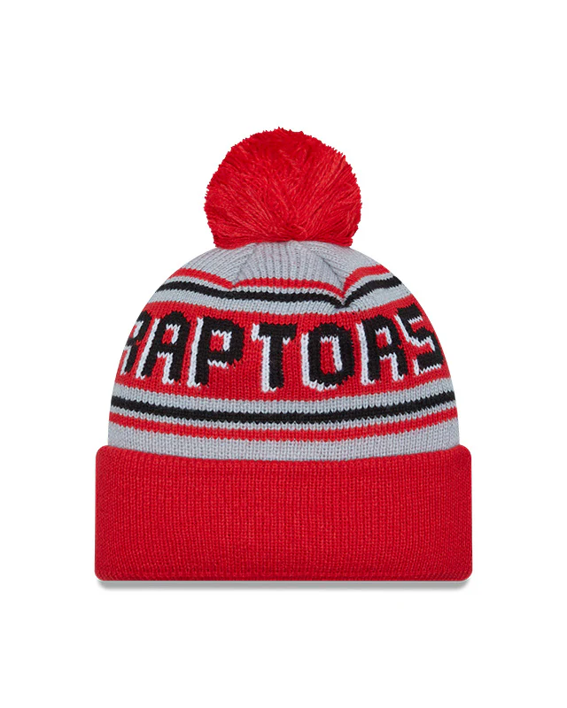 Toronto Raptors New Era Wordmark Cuff Knit Pom Toque - Image 2