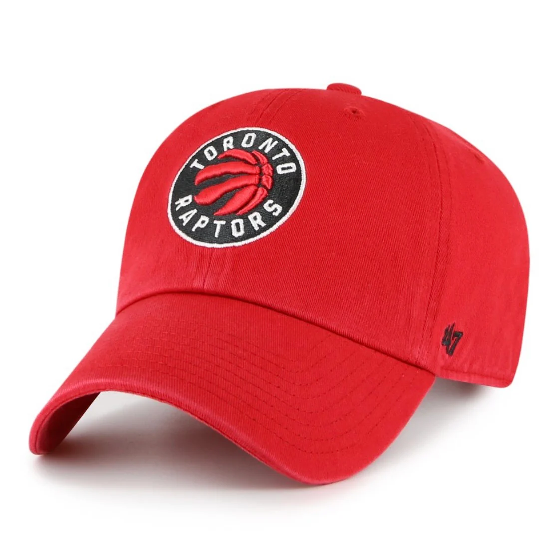 Toronto Raptors Red NBA 47 Brand Clean Up Adjustable Buckle Back Hat