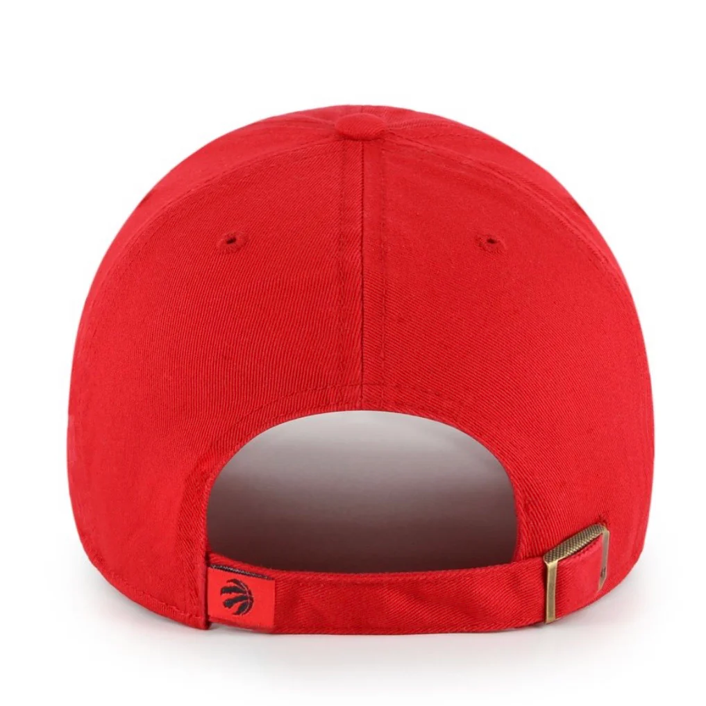 Toronto Raptors Red NBA 47 Brand Clean Up Adjustable Buckle Back Hat - Image 2