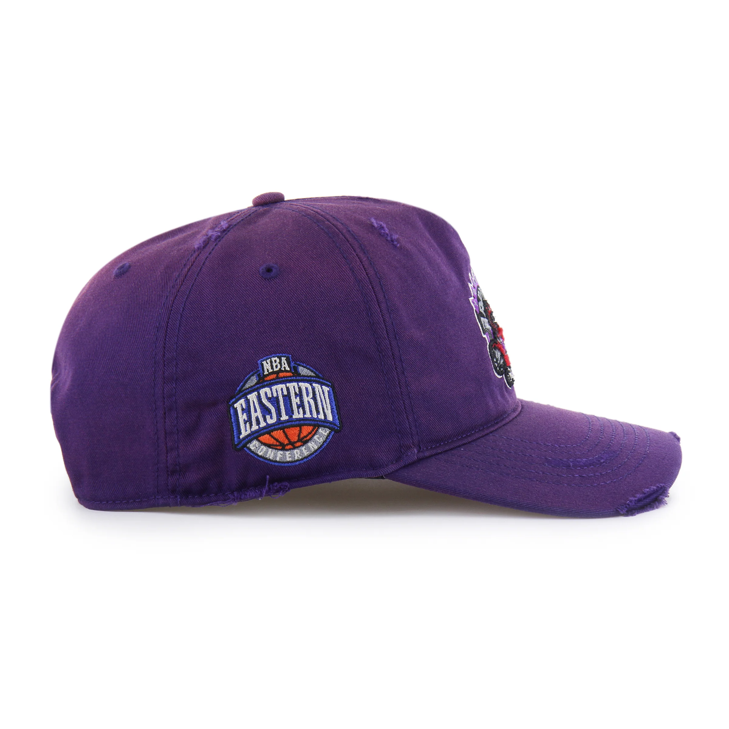 Toronto Raptors Retro 47' Brand Worn Down Hitch A-Frame Snap-Back Hat - Purple - Image 2