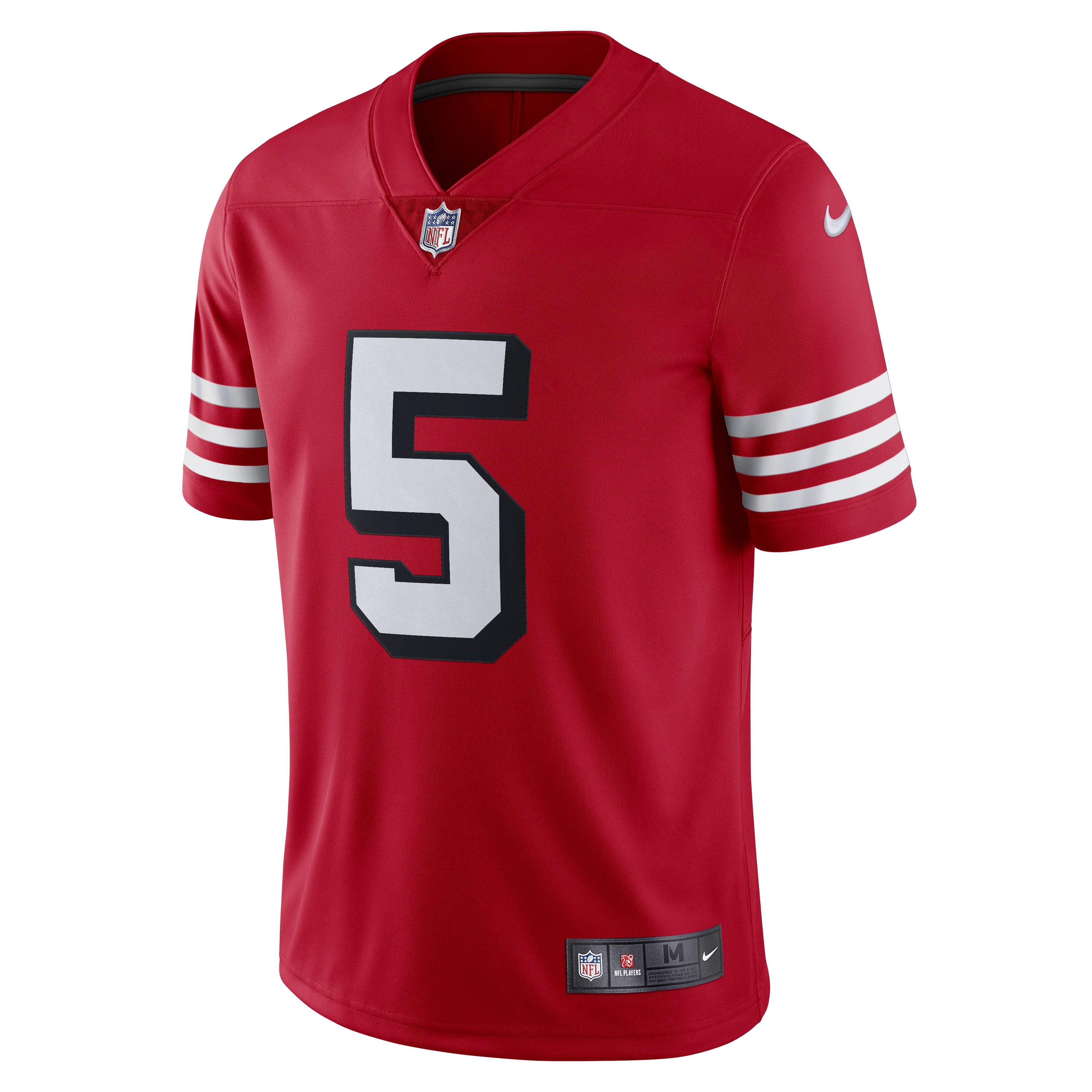 Trey Lance San Francisco 49ers Red Alternate Nike Vapor F.U.S.E Limited Jersey - Image 3