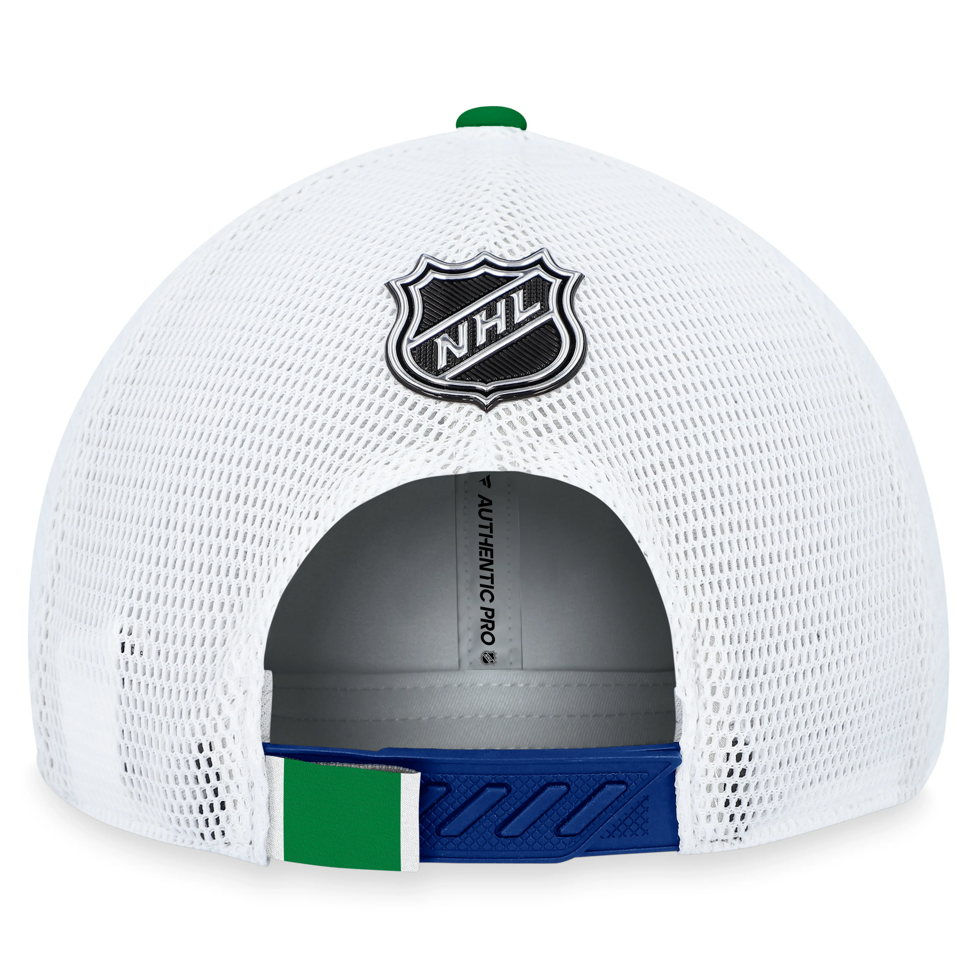 Vancouver Canucks Fanatics Branded Blue 2023 NHL Draft On Stage Trucker Adjustable Hat - Image 3