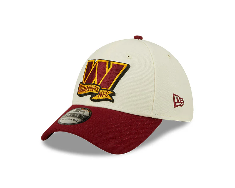 Washington Commanders 2022 Sideline New Era Cream/Red - 39THIRTY 2-Tone Flex Hat - Image 2