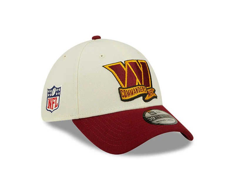 Washington Commanders 2022 Sideline New Era Cream/Red - 39THIRTY 2-Tone Flex Hat - Image 4