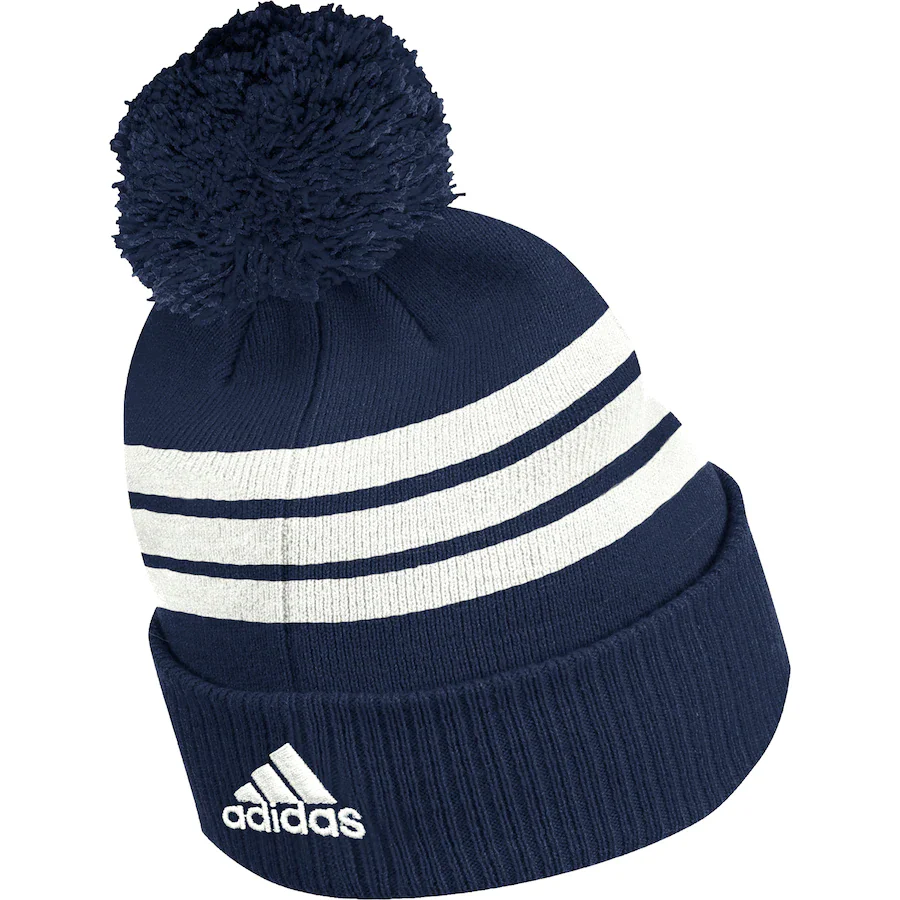 Winnipeg Jets Adidas 3 Stripe Locker Room Cuffed Knit Pom Toque - Image 2