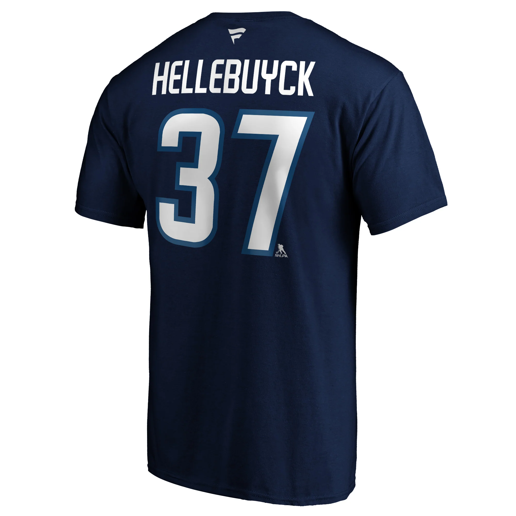 Winnipeg Jets Connor Hellebuyck #37 Fanatics Name and Number T-Shirt - Image 2