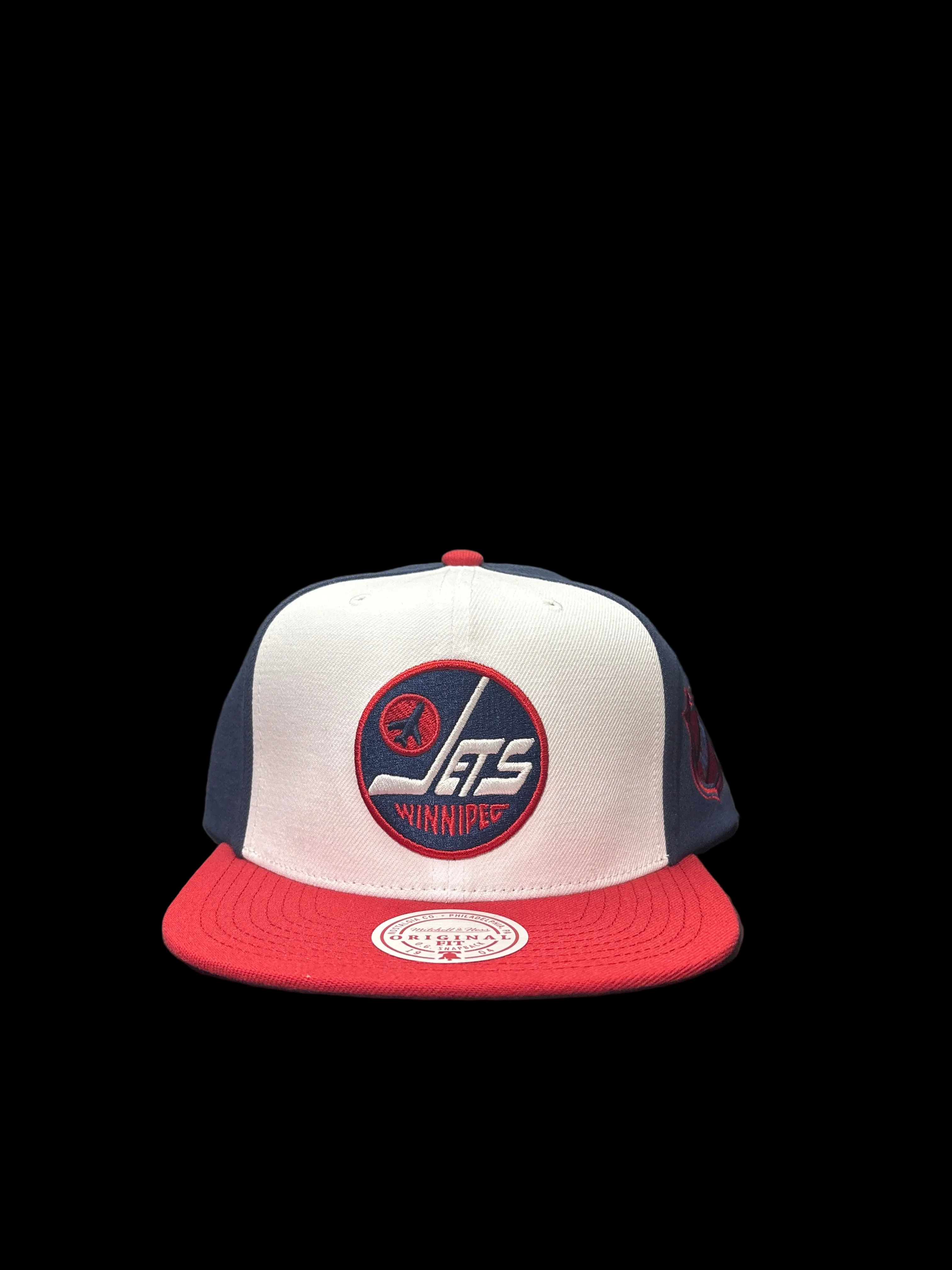 Winnipeg Jets Mitchell & Ness Two-Tone Legendary Original Fit Snapback Hat - Navy/Red
