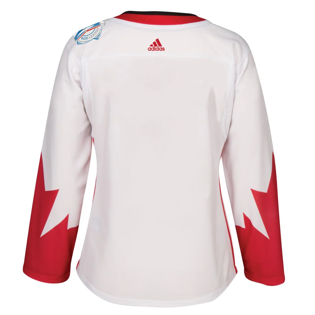 Women’s Team Canada 2016 World Cup of Hockey Adidas Premier White Jersey - Image 2