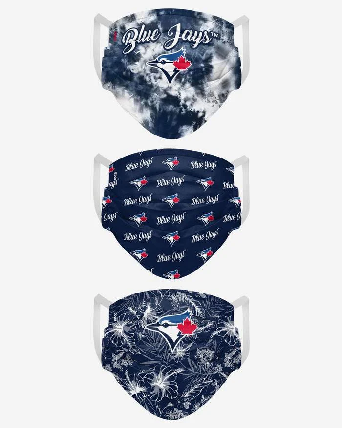 Women’s Toronto Blue Jays  Match Day FOCO MLB Face Mask Covers Adult 3 Pack