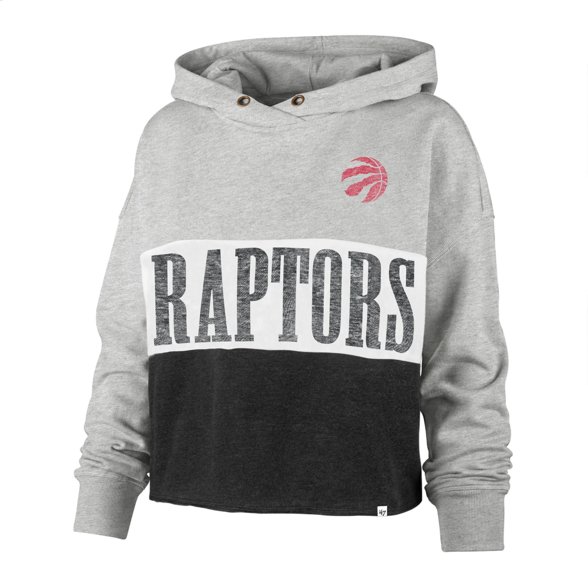 Women’s Toronto Raptors 47 Brand Lizzy Cut Off Pullover Hoodie