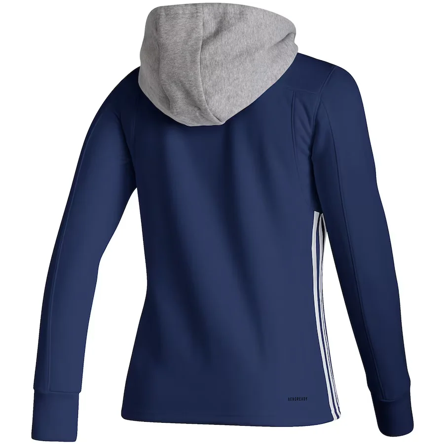 Women's Toronto Maple Leafs Adidas Blue Skate Lace AEROREADY - Pullover Hoodie - Image 3